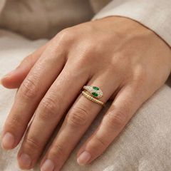 Gold snake ring γυναικείο δαχτυλίδι-thumb-1