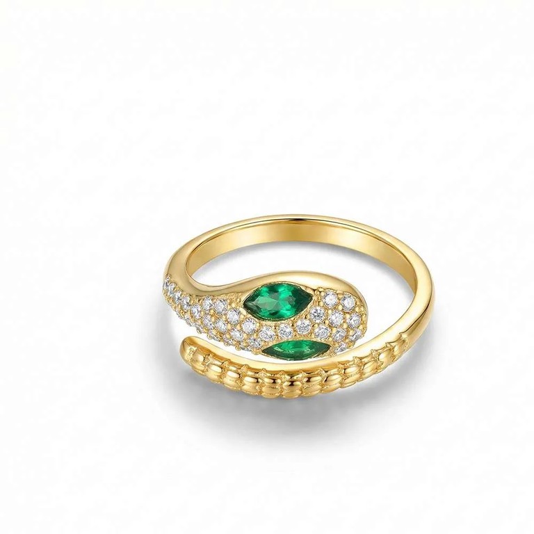 Gold snake ring γυναικείο δαχτυλίδι