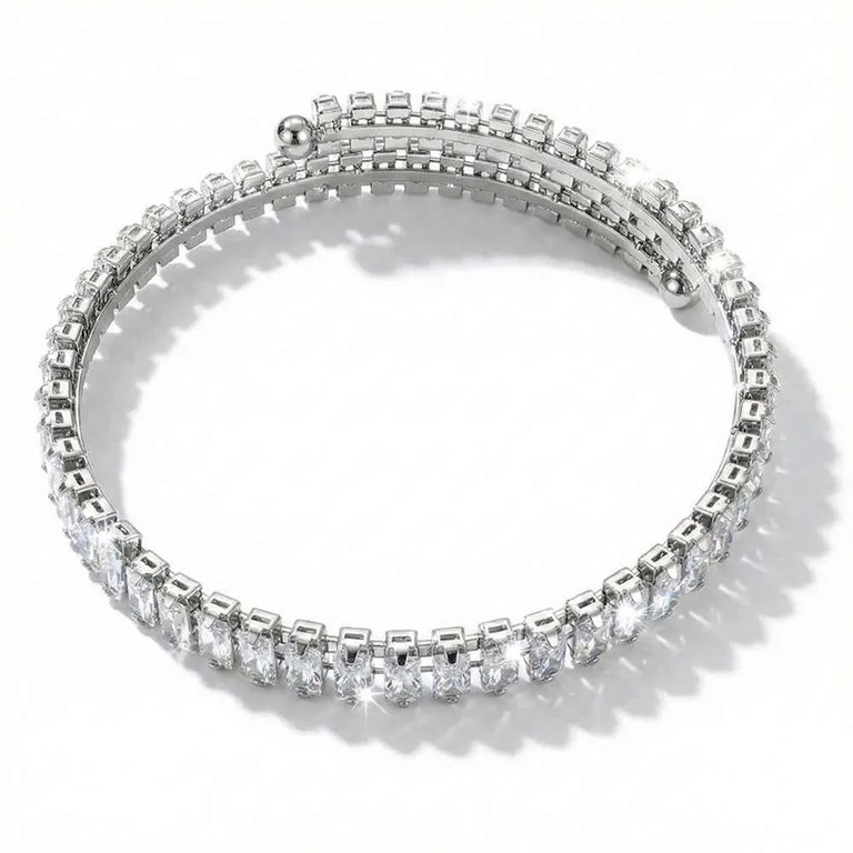 Diamonds silver bracelet