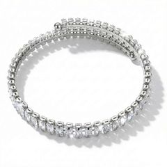 Diamonds silver bracelet