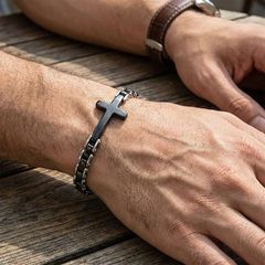 Αντρικό cross shiny bracelet-thumb-1
