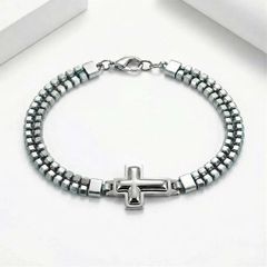 Αντρικό cross steel bracelet