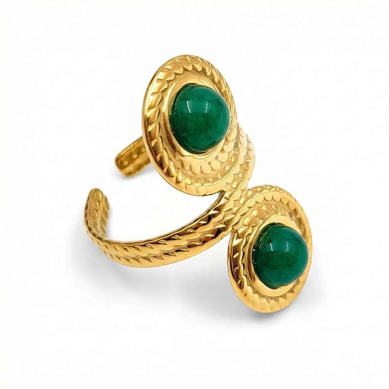 Green stone ring δαχτυλίδι γυναικείο