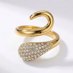 Drop gold universal ring