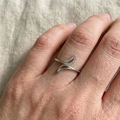 Double omnia silver ring-thumb-1
