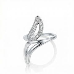 Double omnia silver ring