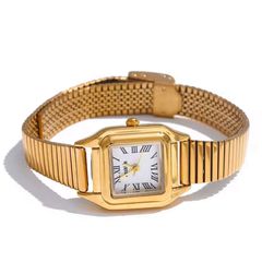 Χρυσό ρολόι γυναικείο Unique με 18k επίστρωση