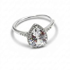 Big diamond ring silver