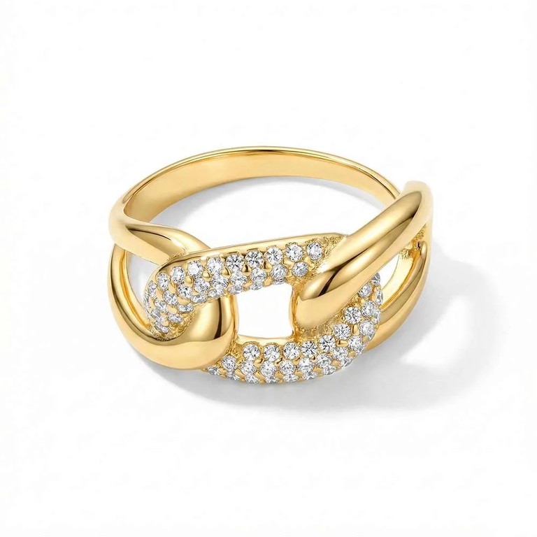 Chain gold ring
