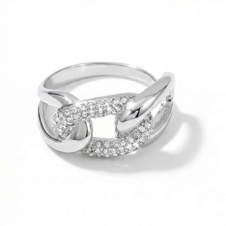 Chain silver ring
