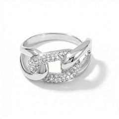 Chain silver ring