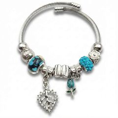 Love me charms steel bracelet γυναικείο βραχιόλι
