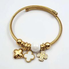 Clover charms gold bracelet