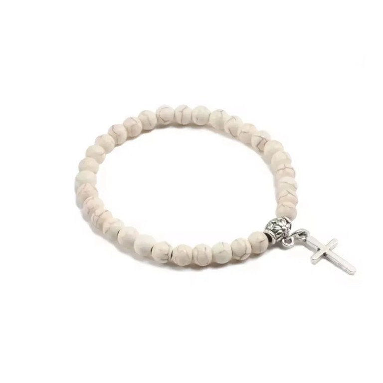 Cross bracelet απο λίθους
