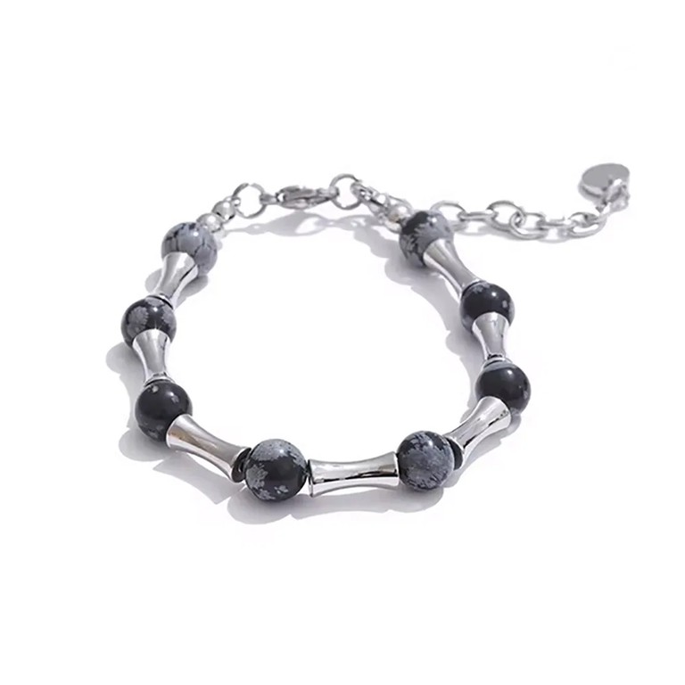 Αντρικό black beads bracelet