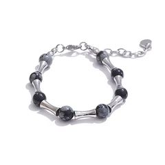 Αντρικό black beads bracelet