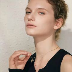 Σταυρός χρυσός με στρας-thumb-2