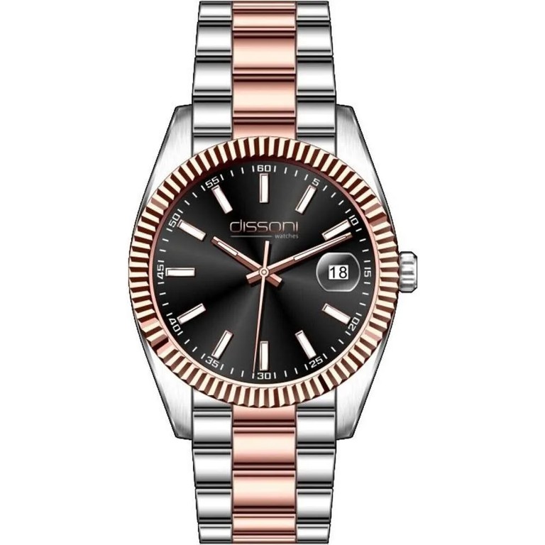 Dissoni Classy date two tone black dial
