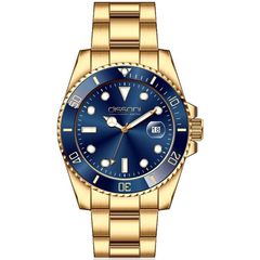 Dissoni divers date gold blue dial