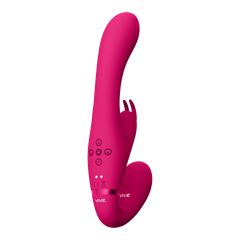 Suki - Vibrating Strapless Strap-on Rabbit Pink-thumb-6