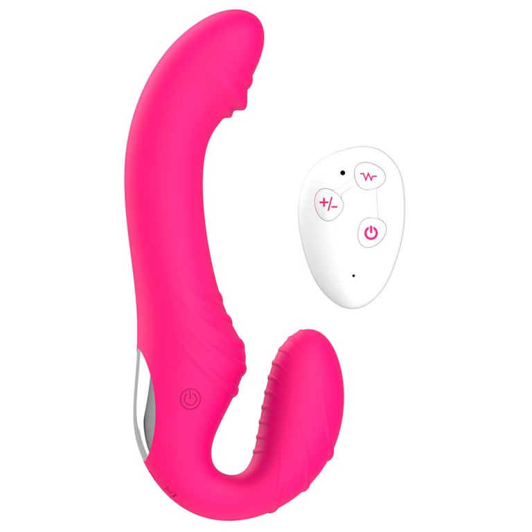 Wireless Double Penetration Vibe Strapon Pink