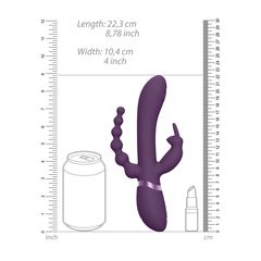 Rini - Pulse Wave & Vibrating Double Penetration Rabbit Purple-thumb-2
