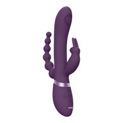 Rini - Pulse Wave & Vibrating Double Penetration Rabbit Purple-thumb-3