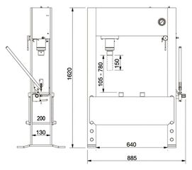 ΠΡΕΣΑ AC Hydraulic PJ20H 20 ΤΟΝΩΝ ΜΕ ΚΙΝΟΥΜΕΝΟ ΕΜΒΟΛΟ-thumb-5