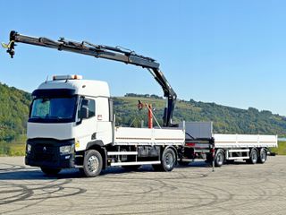 Γερανοί - Φορτηγά Με Γερανό Renault 2017 C 440 + ρυμουλκούμενο με επίπεδη πλατφόρμα-thumb-1