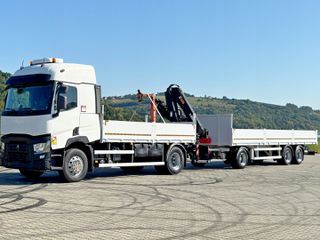 Γερανοί - Φορτηγά Με Γερανό Renault 2017 C 440 + ρυμουλκούμενο με επίπεδη πλατφόρμα-thumb-2