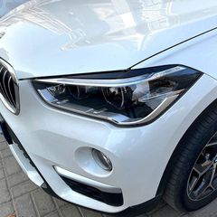 Φρυδάκια Μπροστινών Φαναριών Για Bmw X1 F48 2015-2019 Pre-LCI Βαμμένα Μάυρο Γυαλιστερό Χρώμα 2 Τεμάχια-thumb-1
