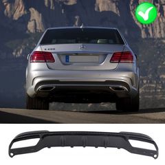 Diffuser Πίσω Προφυλακτήρα Για Mercedes-Benz E-Class W212 13-16 Amg Sport Μαύρο Με Μαύρο Γυαλιστερό-thumb-6
