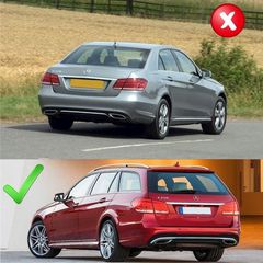 Diffuser Πίσω Προφυλακτήρα Για Mercedes-Benz E-Class W212 13-16 Amg Sport Μαύρο Με Μαύρο Γυαλιστερό-thumb-7