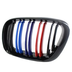 Καρδιές Μάσκας Για Bmw X5 E53 99-03 M4 Look Με Διπλή Γρίλια Μαύρο Γυαλιστερό 2 Τεμάχια-thumb-1