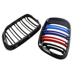Καρδιές Μάσκας Για Bmw X5 E53 99-03 M4 Look Με Διπλή Γρίλια Μαύρο Γυαλιστερό 2 Τεμάχια-thumb-3