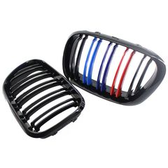 Καρδιές Μάσκας Για Bmw X5 E53 99-03 M4 Look Με Διπλή Γρίλια Μαύρο Γυαλιστερό 2 Τεμάχια-thumb-4