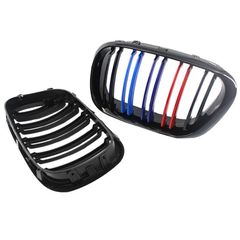 Καρδιές Μάσκας Για Bmw X5 E53 99-03 M4 Look Με Διπλή Γρίλια Μαύρο Γυαλιστερό 2 Τεμάχια-thumb-5