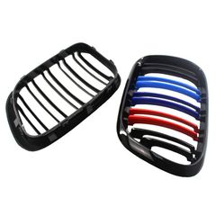 Καρδιές Μάσκας Για Bmw X5 E53 99-03 M4 Look Με Διπλή Γρίλια Μαύρο Γυαλιστερό 2 Τεμάχια-thumb-6