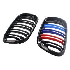 Καρδιές Μάσκας Για Bmw X5 E53 99-03 M4 Look Με Διπλή Γρίλια Μαύρο Γυαλιστερό 2 Τεμάχια-thumb-7
