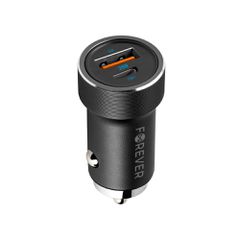 Forever CC‑06 Φορτιστής Αυτοκινήτου USB‑C + USB‑A, PD 3.0 & QC 3.0, 20 W – Μαύρος