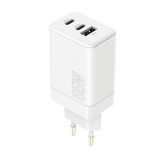 Maxlife MXTC‑08 65ACC Φορτιστής Επιτραπέζιος, 2× USB‑C & 1× USB‑A, 65 W – Λευκό