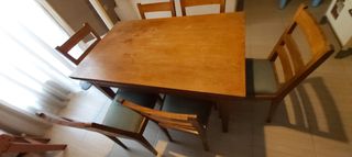 Τραπεζαρία με 6 καρέκλες ανοιγόμενη