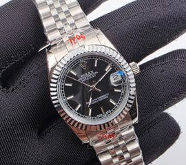 rolex γυναικειo 31mm ατσάλι μαύρο καντράν datejust αντιγραφα replica