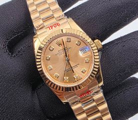 rolex γυναικειo 31mm ατσάλι χρυσό καντράν diamonds ολόχρυσο datejust αντιγραφα replica