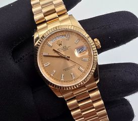 rolex 36mm diamonds χρυσό καντράν ολοχρυσο daydate αντιγραφα replica