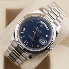 Rolex Day-Date 40mm Fluted Bezel, Blue Dial