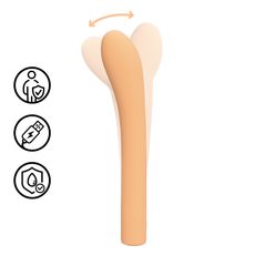Fingering G-Spot Vibrator - Peach Fuzz-thumb-1