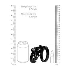 Model 25 - Chastity Cage - 3.5'' / 9 cm - Black-thumb-7