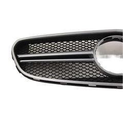 Μάσκα για Mercedes W212 E-Class Facelift (2014+) - AMG μαύρη με πλαίσιο χρωμίου-thumb-2