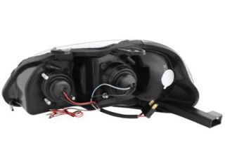 Φανάρια εμπρός angel eyes για Honda Civic (1996-1999) - chrome , με λάμπες (Η1) - σετ 2τμχ.-thumb-1